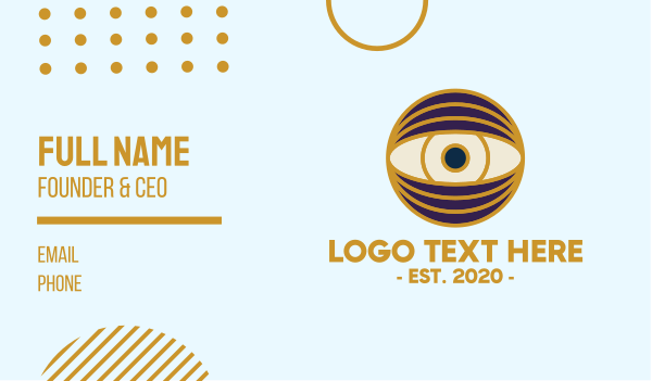 Creative Eye Globe Business Card Design Image Preview