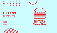 Red Burger Restaurant  Business Card Image Preview