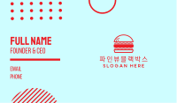 Red Burger Restaurant  Business Card Image Preview