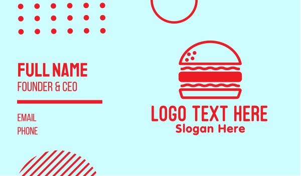 Red Burger Restaurant  Business Card Design Image Preview