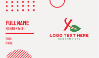 Red Plant X Business Card Preview
