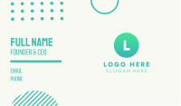 Modern Gradient Lettermark Business Card Image Preview