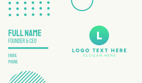 Modern Gradient Lettermark Business Card Design Image Preview