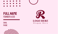 Feminine Letter R  Business Card Image Preview