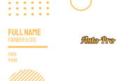 Vintage Yellow Script Business Card Image Preview