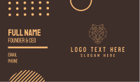 Golden Tiger Monoline Business Card Preview