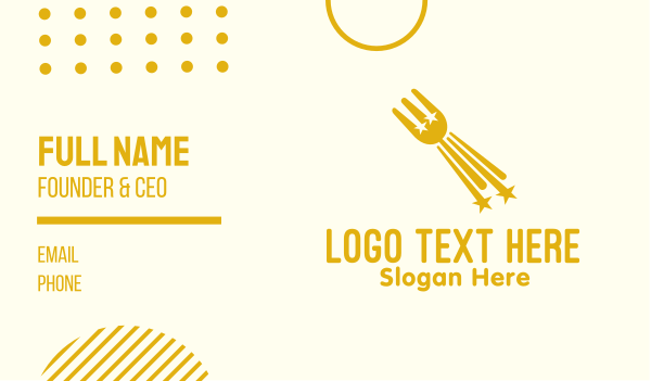 Star Fork Restaurant Business Card Design Image Preview