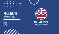 Circle American Flag  Business Card Image Preview