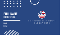 Circle American Flag  Business Card Image Preview