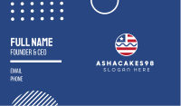 Circle American Flag  Business Card Image Preview