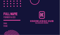 Retro Neon Lettermark Business Card Image Preview