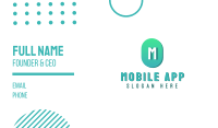 Mint Gradient Lettermark Business Card Image Preview