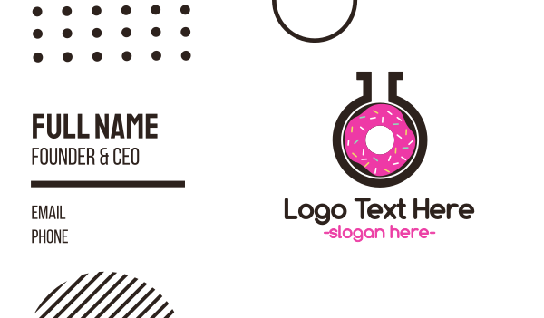 Donut Flask Business Card Design Image Preview