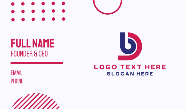 Monogram BD Tech Business Card Design Image Preview