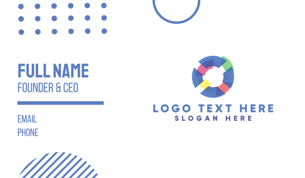 Tech Pastel Circle Business Card Design Image Preview