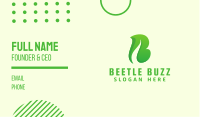 Natural Green Letter B Business Card Image Preview