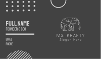 Geometric Elephant Business Card Image Preview