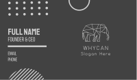 Geometric Elephant Business Card Image Preview