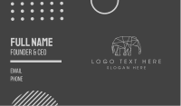 Geometric Elephant Business Card Preview