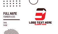 Arrow Number 3 Business Card Image Preview