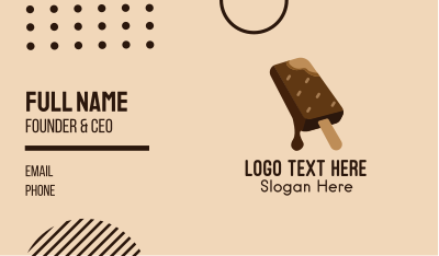 Chocolate Ice Cream  Business Card Image Preview