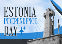 Minimal Estonia Day Postcard Image Preview