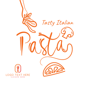 Italian Pasta Script Text Instagram Post Image Preview