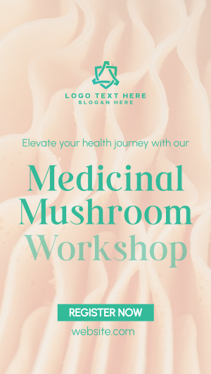 Minimal Medicinal Mushroom Workshop Instagram story Image Preview