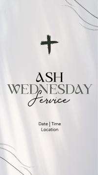 Minimalist Ash Wednesday TikTok Video Design