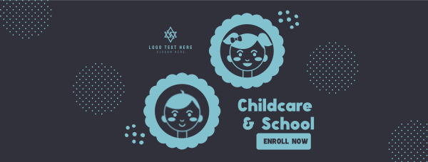Childcare and School Enrollment Facebook Cover Design Image Preview