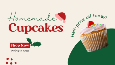 Cupcake Christmas Sale Facebook event cover Image Preview