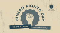 Human Rights Protest Facebook Event Cover Design