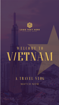 Vietnam Cityscape Travel Vlog Facebook Story Design