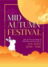 Mid Autumn Bunny Flyer Design