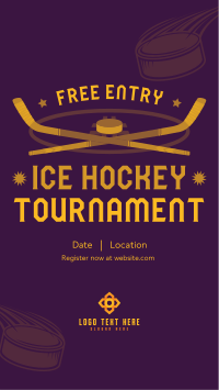 Ice Hockey Tournament Facebook Story Design
