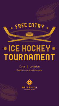 Ice Hockey Tournament Facebook Story Image Preview