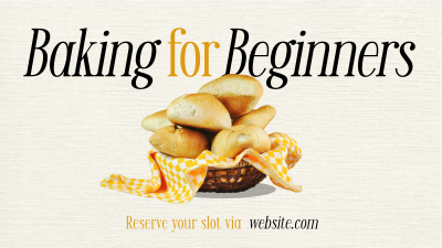 Baking for Beginners Facebook event cover Image Preview