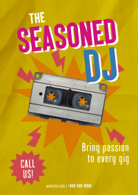 Seasoned DJ Cassette Poster Design