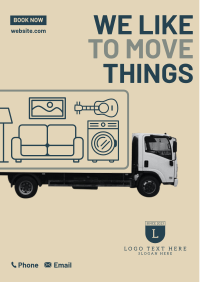 We like to move things Flyer Design