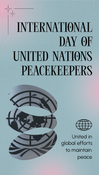 Minimalist Day of United Nations Peacekeepers Instagram Story Design