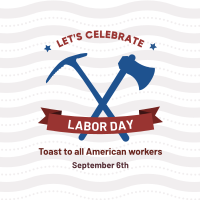 Labor Day Badge Instagram Post Design