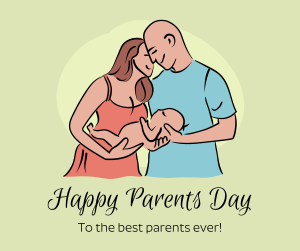 Young Happy Parents Facebook post