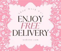 Floral Free Shipping Facebook Post Design