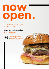 Burger Shack Opening Poster Design