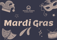 Mardi Gras Postcard Image Preview