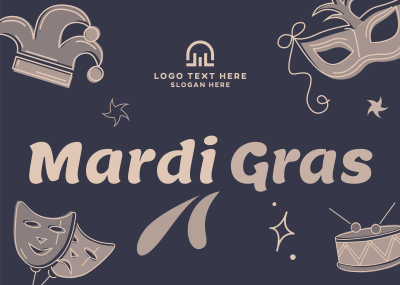 Mardi Gras Postcard Image Preview