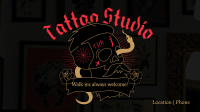 Skull Snake Tattoo Facebook Event Cover Design