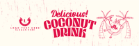 Coconut Drink Mascot Twitter Header Image Preview
