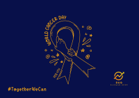 Cancer Day Drawing Postcard Image Preview