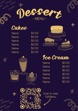 Discounted Desserts Menu Image Preview